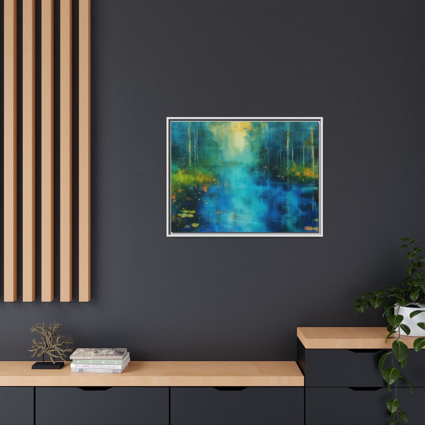 Symphony in Blue - Vibrant Abstract Canvas Print for Stylish Home Décor