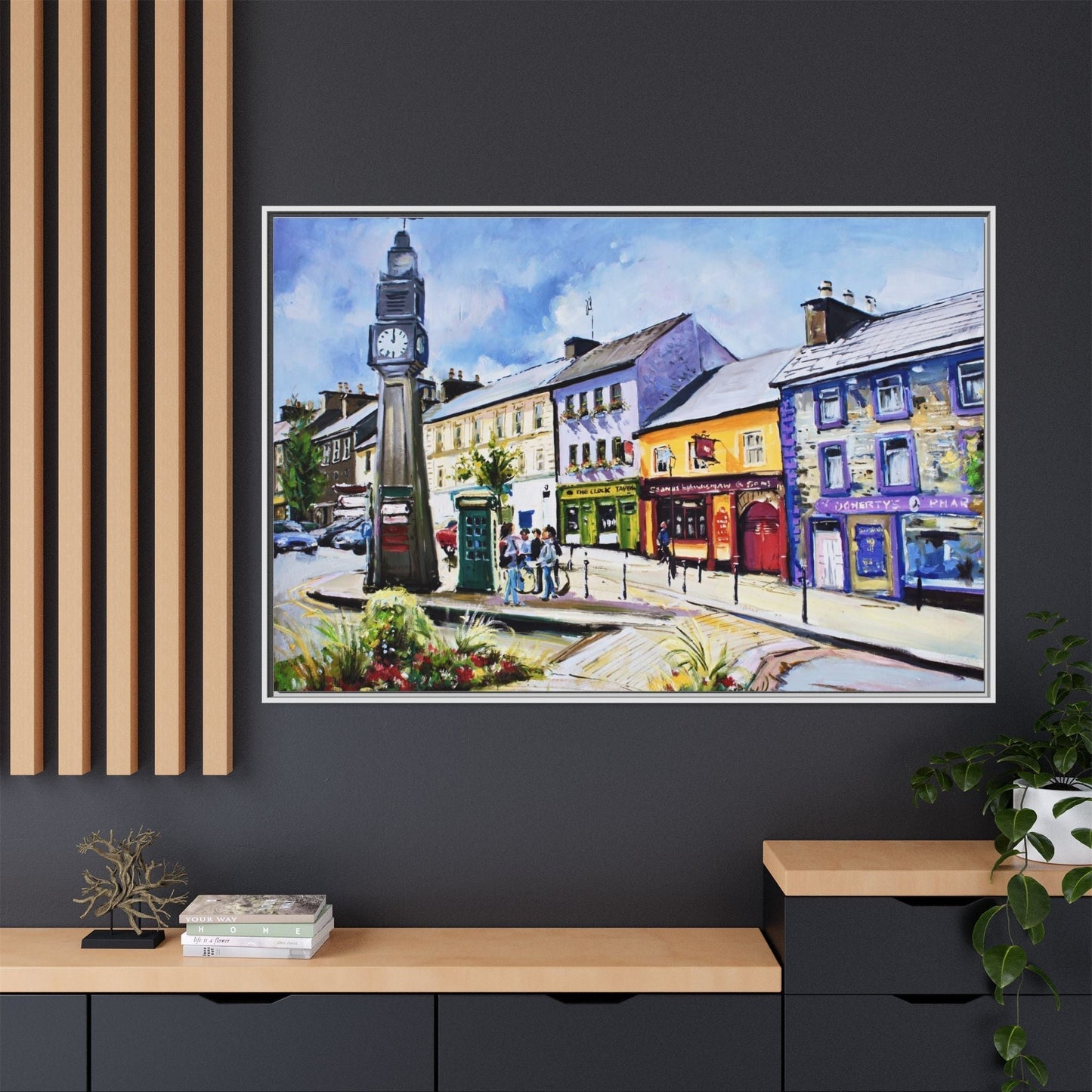 Westport Clock, Co. Mayo – Premium Pinewood Framed Wall Art