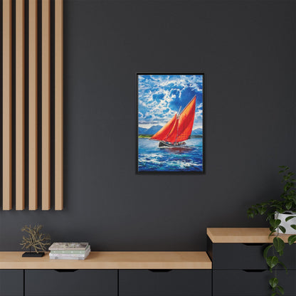 Single Galway Hooker – Premium Pinewood Art Frame for Timeless Décor