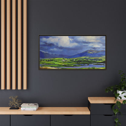 Connemara Fields - Stunning Irish landscape canvas print showcasing the serene beauty of Connemara's fields.