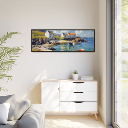 Island Harbour Coastal Landscape - Serene Wall Art Print for Home Décor