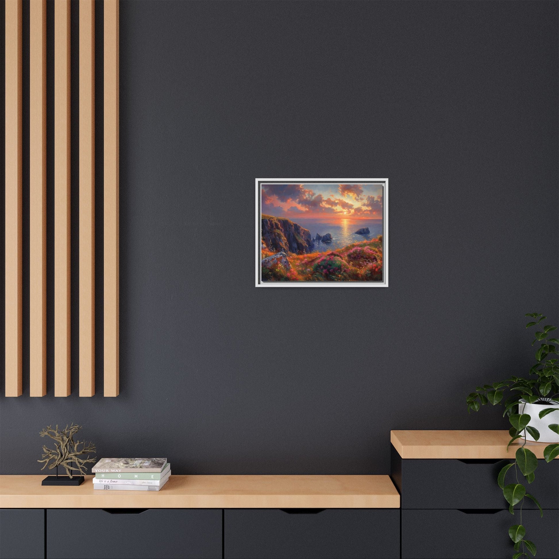 End of The Day wall art featuring a serene sunset landscape, printed on high-quality canvas to bring peaceful beauty and warmth to your home décor.