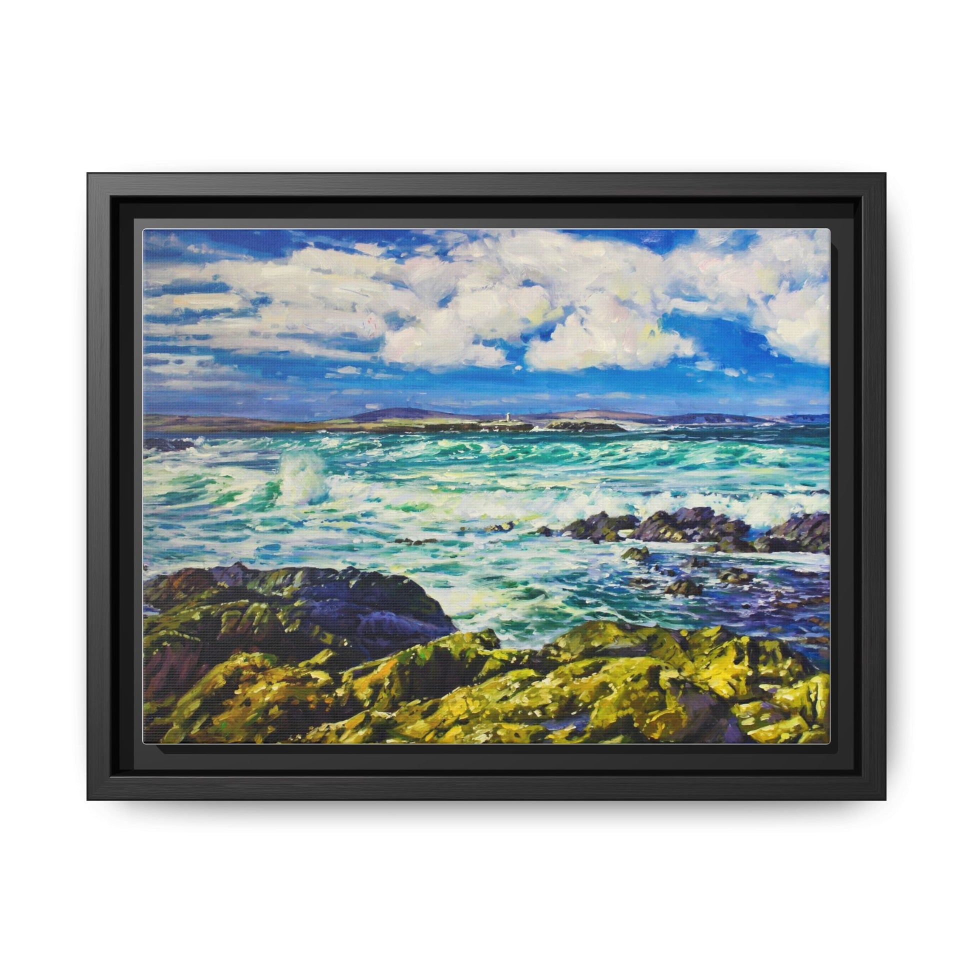 Ballyglass Lighthouse Erris wall art featuring the stunning coastal lighthouse, framed in premium materials for a perfect addition to any living space.