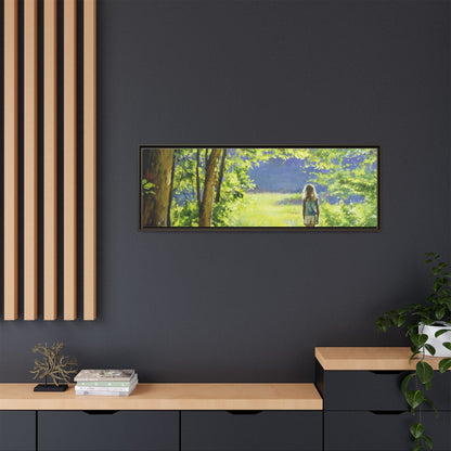 INTO THE LIGHT 11 – A captivating artwork featuring a luminous scene that evokes a sense of depth, movement, and serenity, framed in premium pinewood for timeless décor.