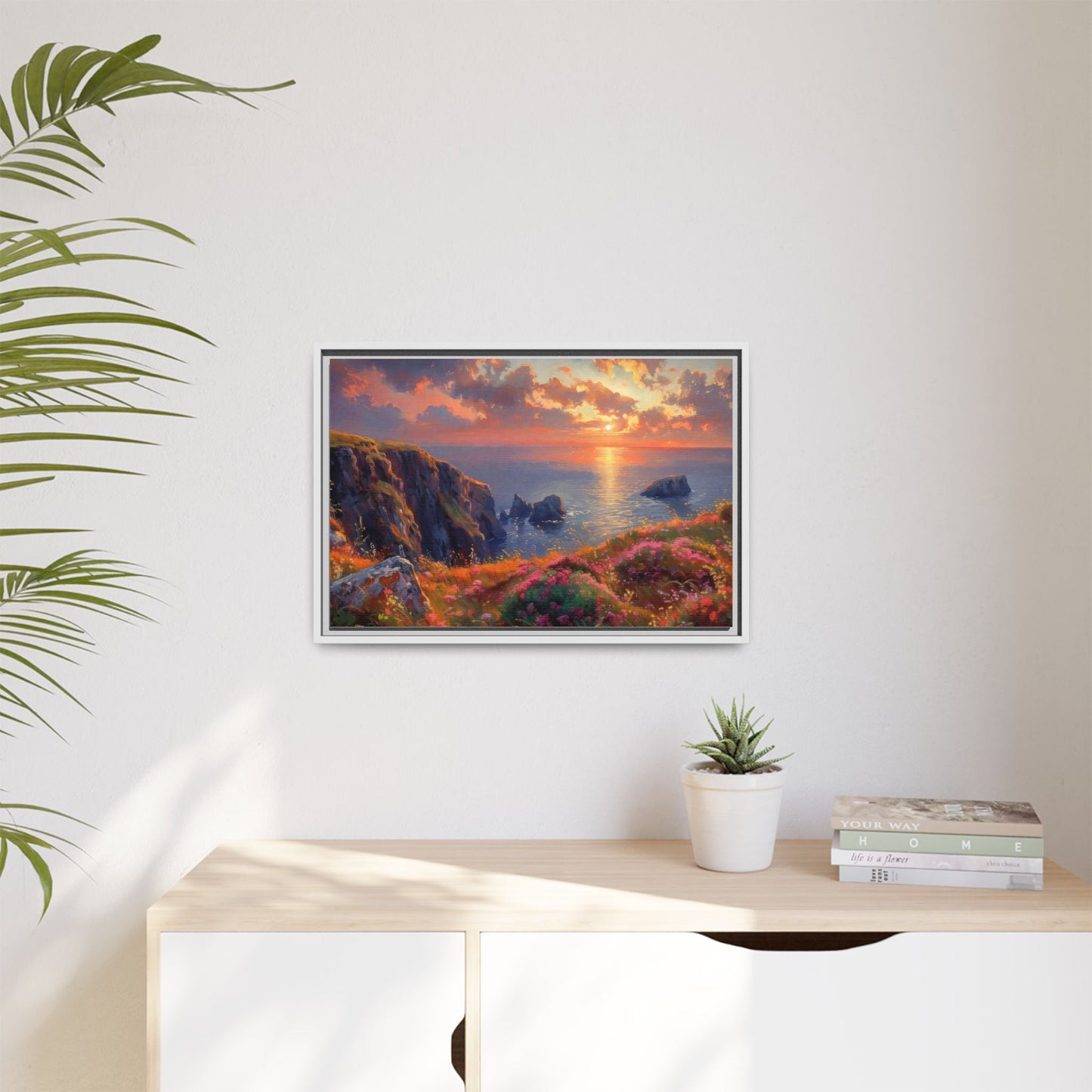 End of The Day wall art featuring a serene sunset landscape, printed on high-quality canvas to bring peaceful beauty and warmth to your home décor.