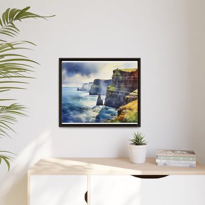 Watercolour of Cliffs of Moher – Beautiful Coastal Landscape Canvas Print