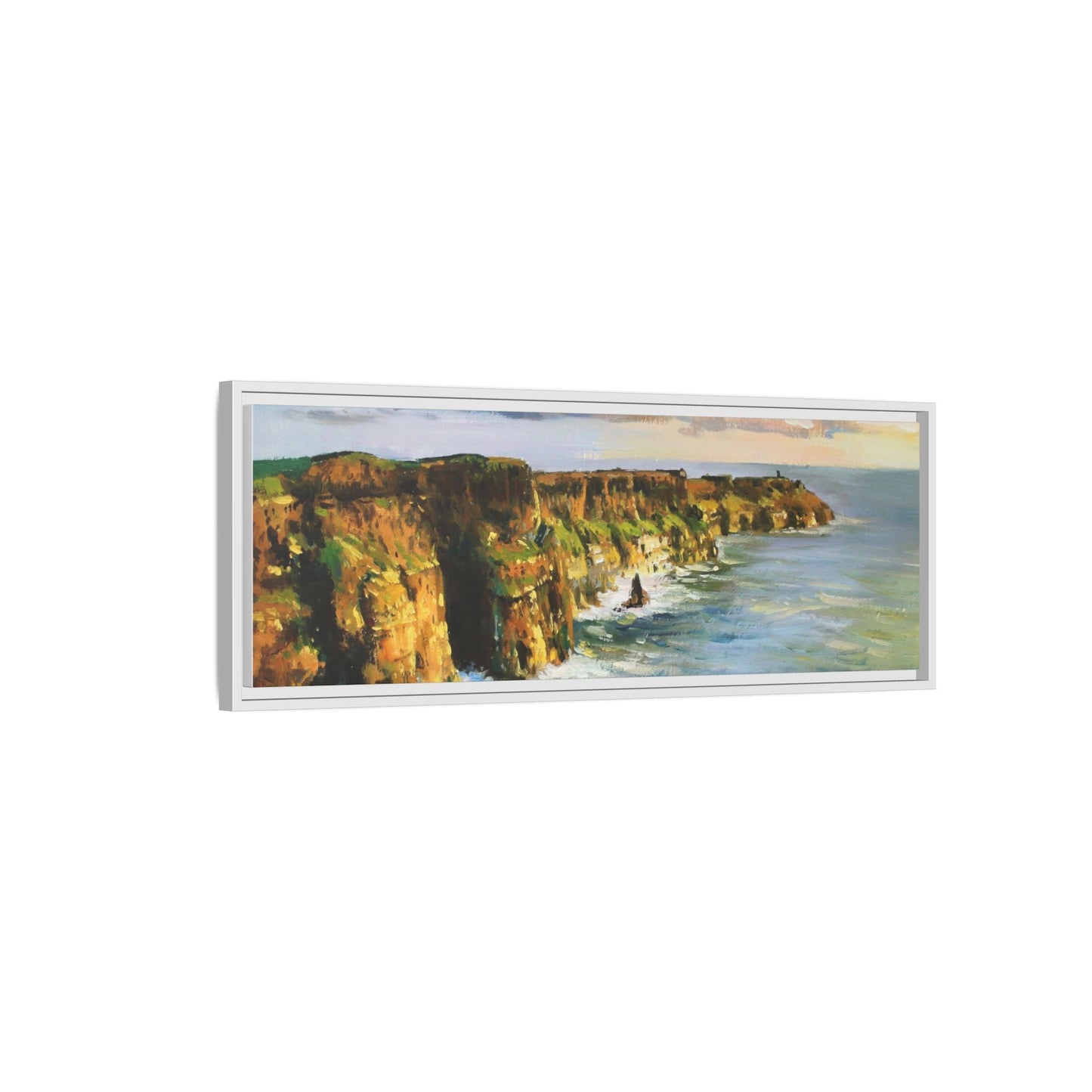 Cliffs of Moher wall art showcasing the dramatic Irish coastline, printed on high-quality canvas to bring natural beauty into your home décor.