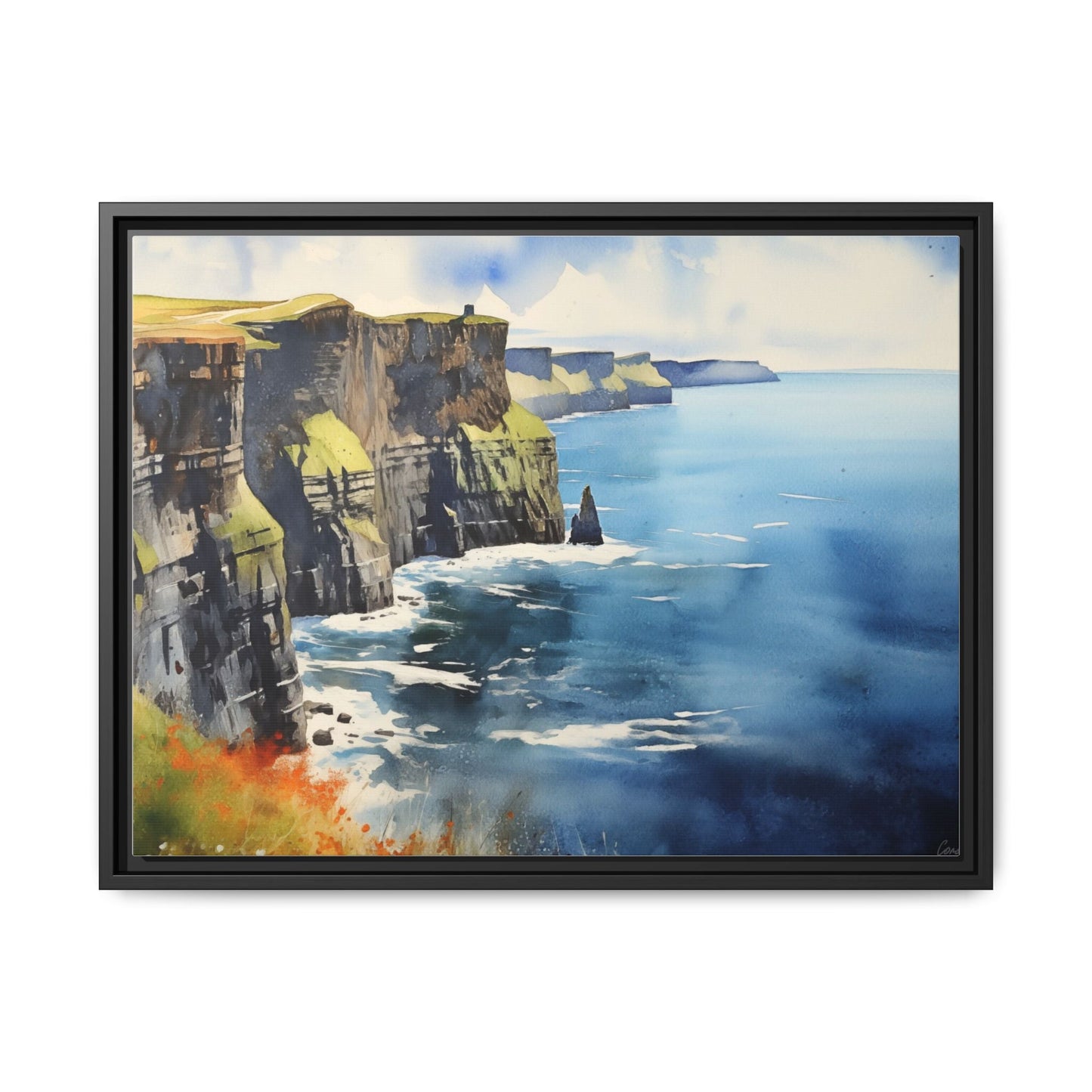 Cliffs of Moher Midday Sun - Beautiful Coastal Landscape Canvas Print