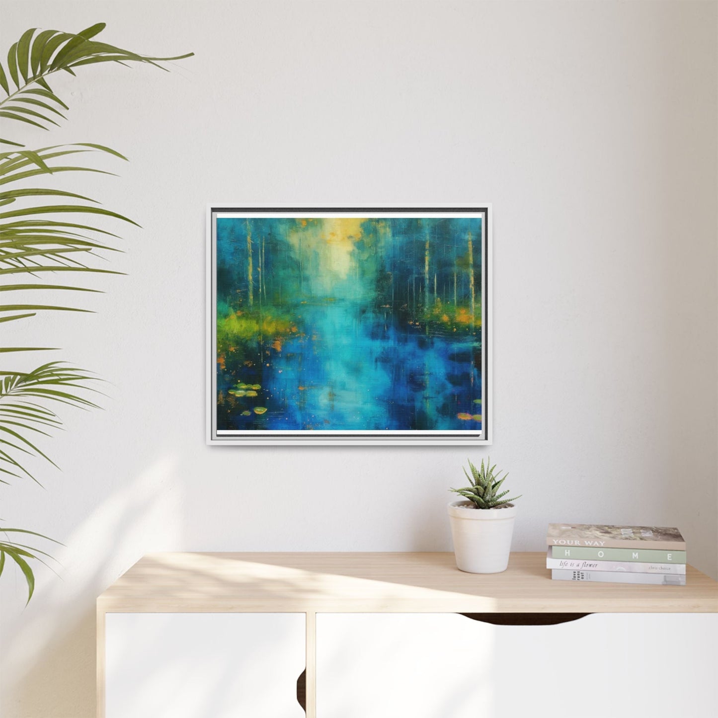 Symphony in Blue - Vibrant Abstract Canvas Print for Stylish Home Décor