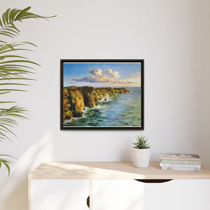 Cliffs of Moher wall art showcasing the dramatic Irish coastline, printed on high-quality canvas to bring natural beauty into your home décor.