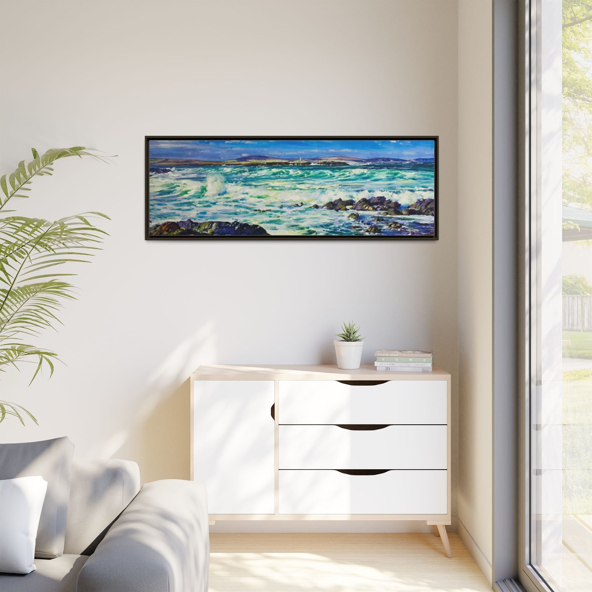 Ballyglass Lighthouse Erris wall art featuring the stunning coastal lighthouse, framed in premium materials for a perfect addition to any living space.