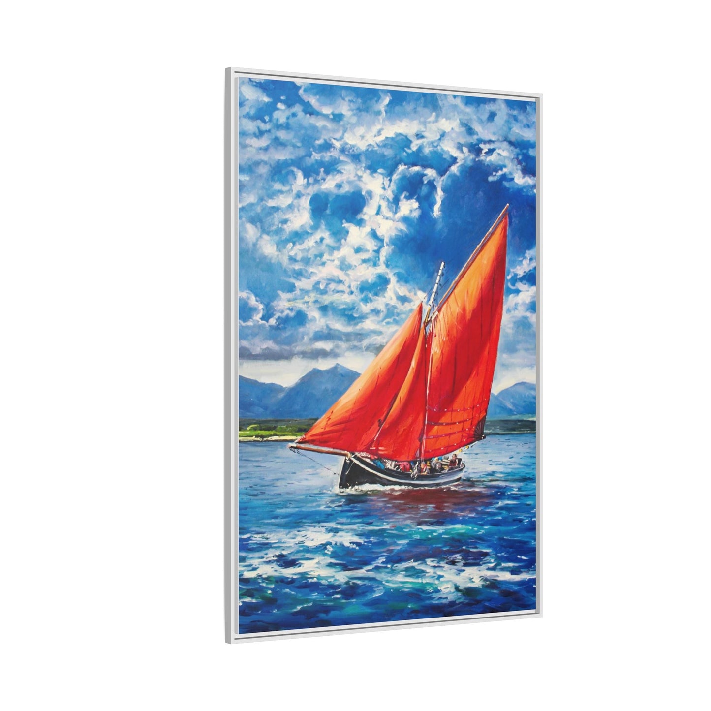 Single Galway Hooker – Premium Pinewood Art Frame for Timeless Décor