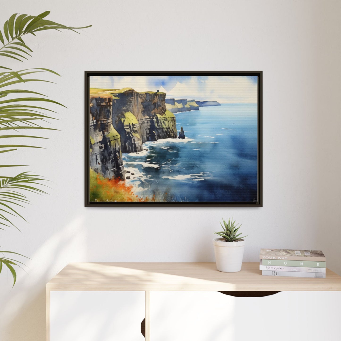 Cliffs of Moher Midday Sun - Beautiful Coastal Landscape Canvas Print