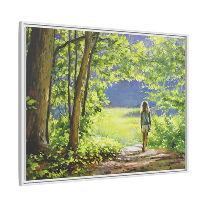 INTO THE LIGHT 11 – A captivating artwork featuring a luminous scene that evokes a sense of depth, movement, and serenity, framed in premium pinewood for timeless décor.