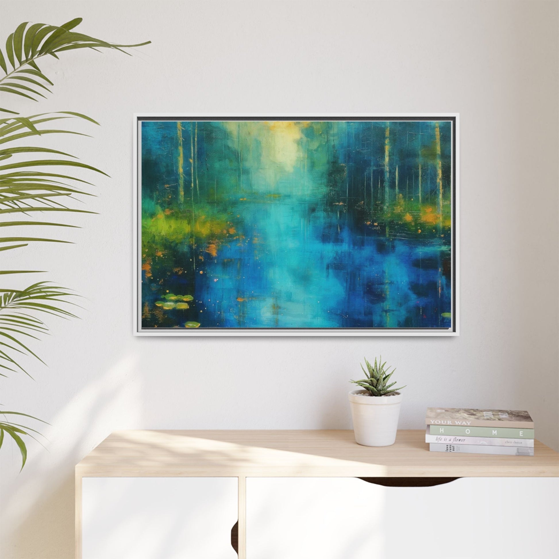 Symphony in Blue - Vibrant Abstract Canvas Print for Stylish Home Décor