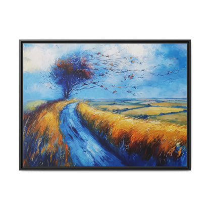 Autumn Leaves Scattering A Premium Pinewood Art Frame for Timeless Décor