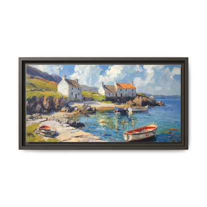 Island Harbour Coastal Landscape - Serene Wall Art Print for Home Décor