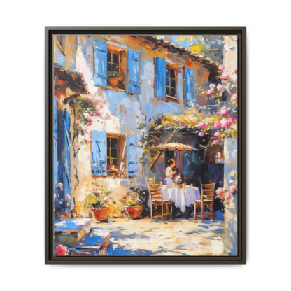 Premium Café Tables Frame with Cotton-Polyester Canvas Print