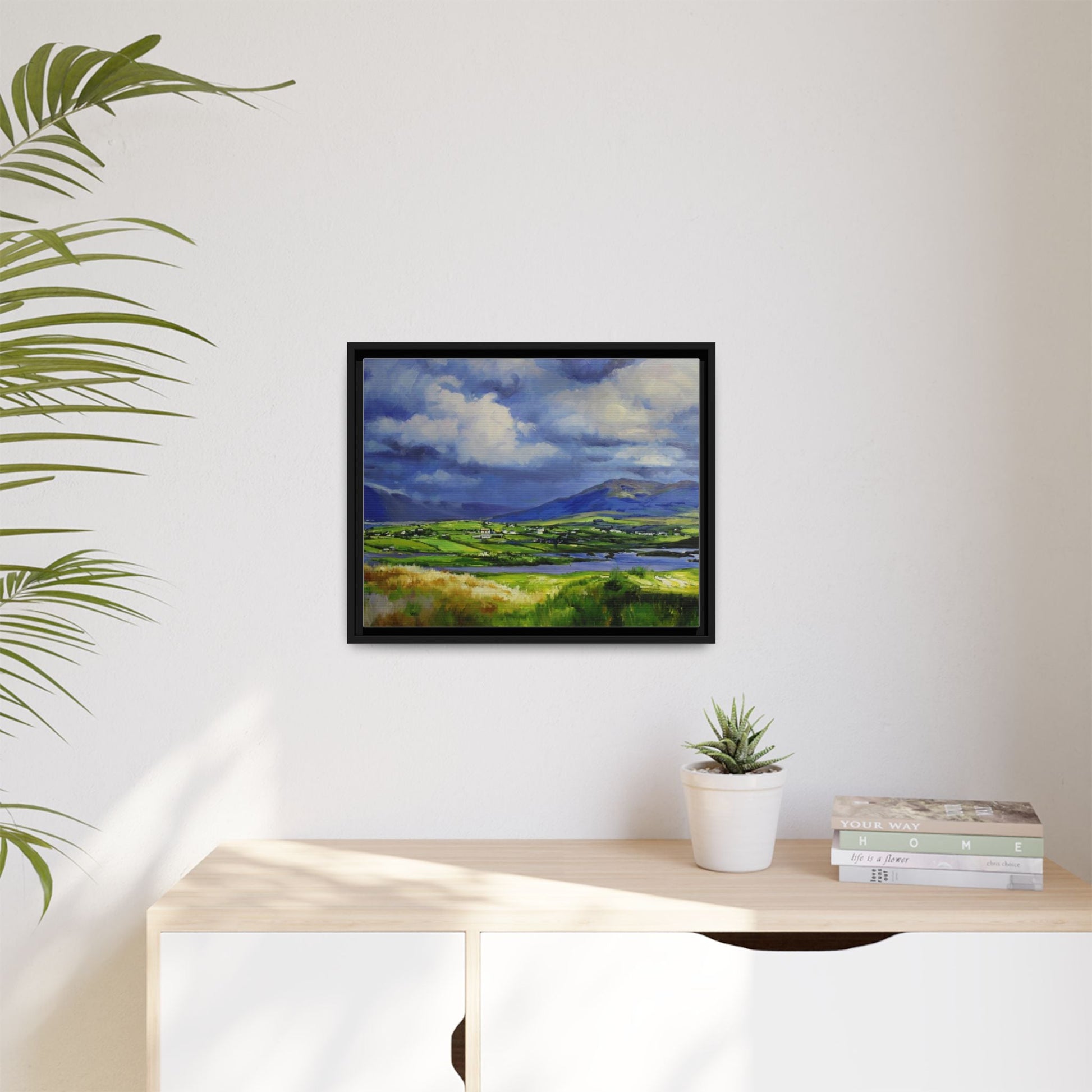 Connemara Fields - Stunning Irish landscape canvas print showcasing the serene beauty of Connemara's fields.