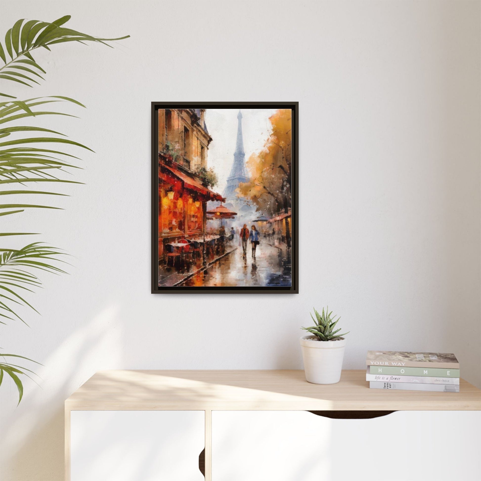 Eiffel Tower wall art featuring the iconic Paris landmark, printed on high-quality canvas to bring timeless beauty and elegance to your home décor.