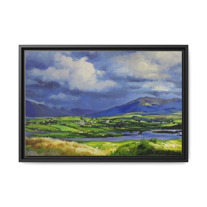 Connemara Fields - Stunning Irish landscape canvas print showcasing the serene beauty of Connemara's fields.