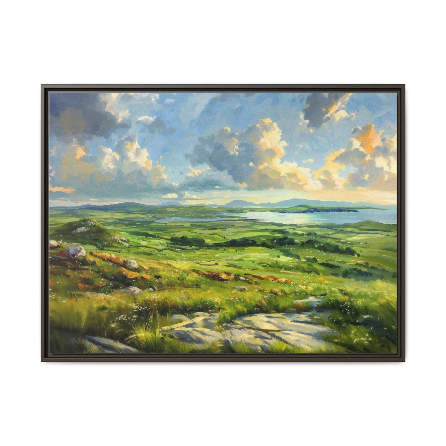 Wild Atlantic Summer Vista Wall Art - Breathtaking Coastal Landscape for Home Décor