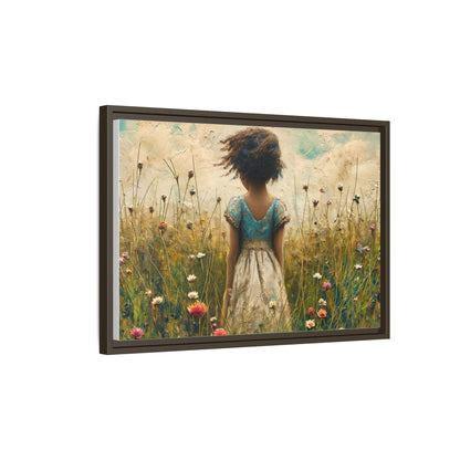 Young Girl In Flowers Wall Art - Graceful Portrait of Girl Surrounded by Flowers for Home Décor