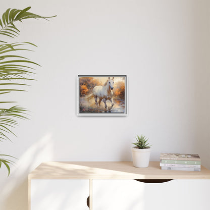 Arabian Horse – Elegant Pinewood Framed Wall Art for Timeless Décor