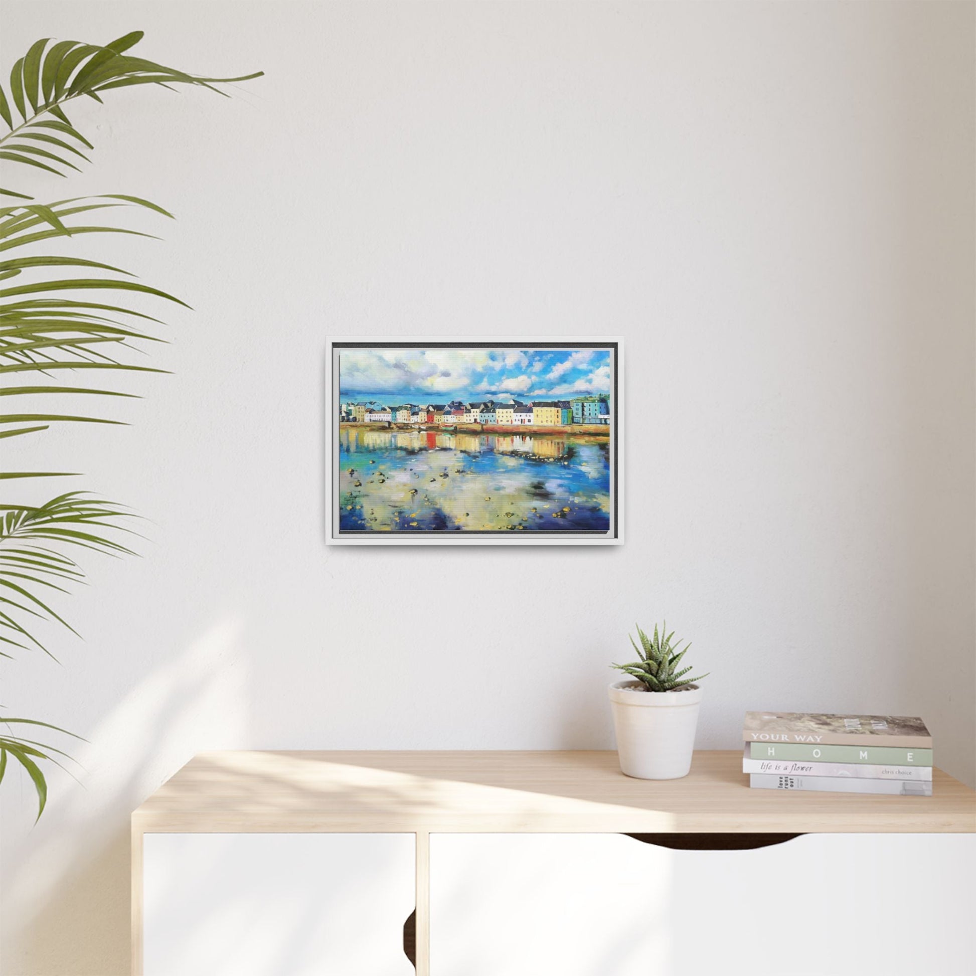 Galway Reflections wall art featuring serene Irish landscapes and water reflections, framed in premium quality wood.