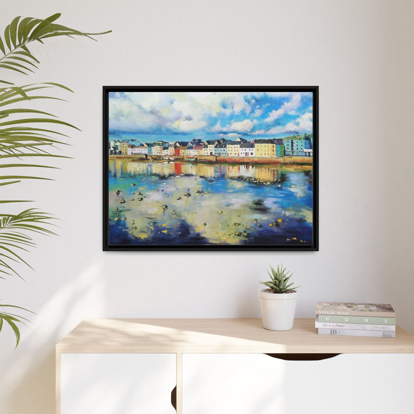 Galway Reflections wall art featuring serene Irish landscapes and water reflections, framed in premium quality wood.