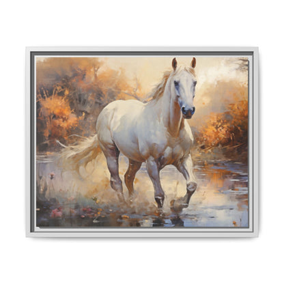 Arabian Horse – Elegant Pinewood Framed Wall Art for Timeless Décor