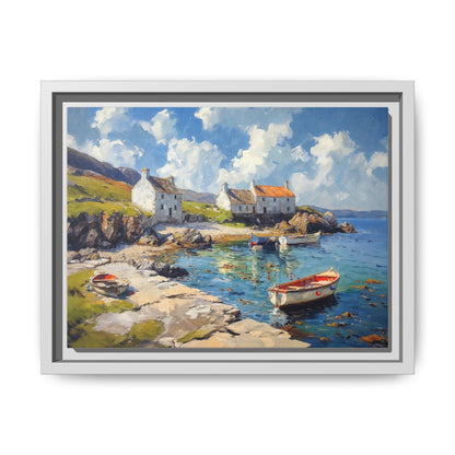 Island Harbour Coastal Landscape - Serene Wall Art Print for Home Décor