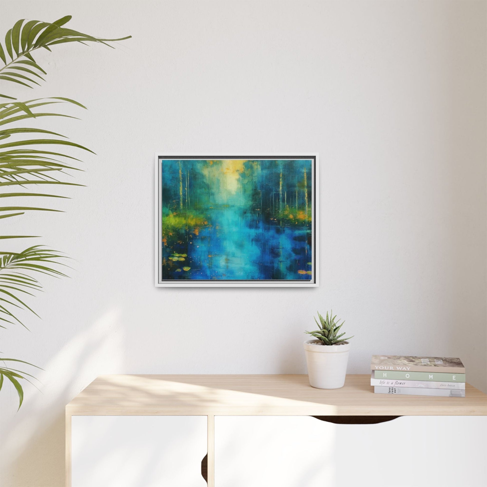 Symphony in Blue - Vibrant Abstract Canvas Print for Stylish Home Décor