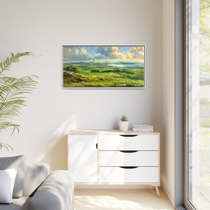 Wild Atlantic Summer Vista Wall Art - Breathtaking Coastal Landscape for Home Décor