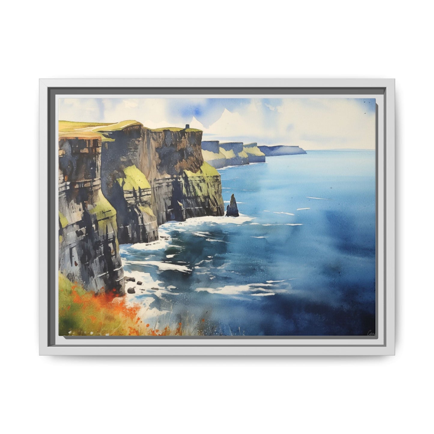 Cliffs of Moher Midday Sun - Beautiful Coastal Landscape Canvas Print