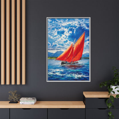 Single Galway Hooker – Premium Pinewood Art Frame for Timeless Décor