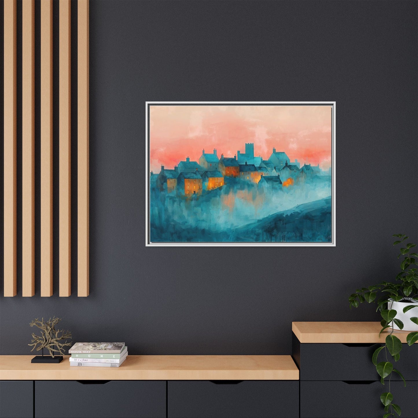 A Castle Town - Beautiful Landscape Canvas Print for all places Décor