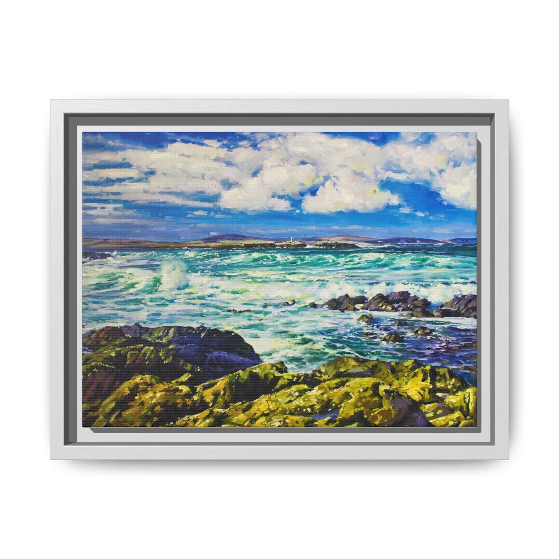 Ballyglass Lighthouse Erris wall art featuring the stunning coastal lighthouse, framed in premium materials for a perfect addition to any living space.