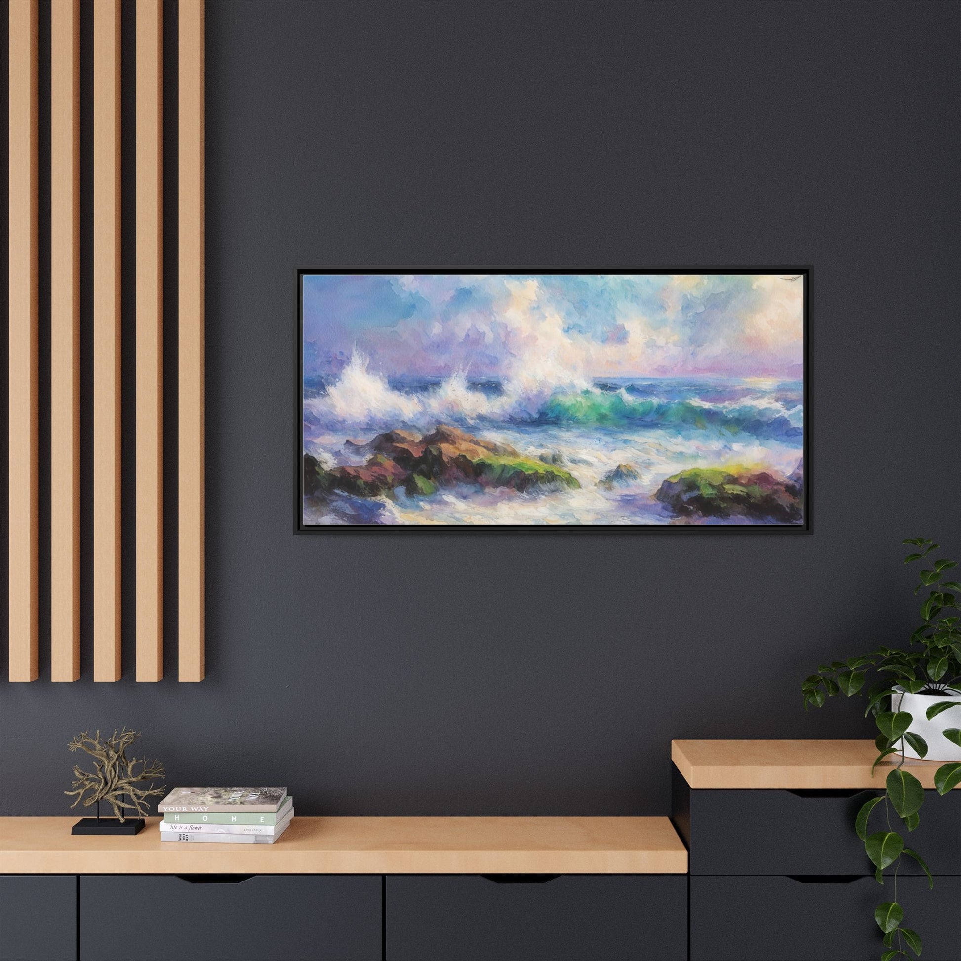 Achill Shoreline wcol wall art showcasing the stunning Irish coastal landscape, printed on high-quality canvas for a timeless and serene addition to your home décor.