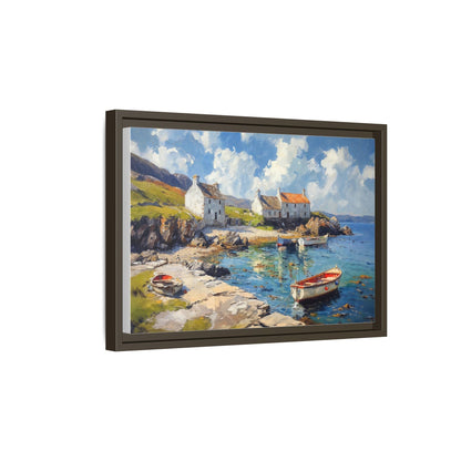 Island Harbour Coastal Landscape - Serene Wall Art Print for Home Décor