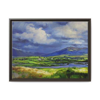 Connemara Fields - Stunning Irish landscape canvas print showcasing the serene beauty of Connemara's fields.