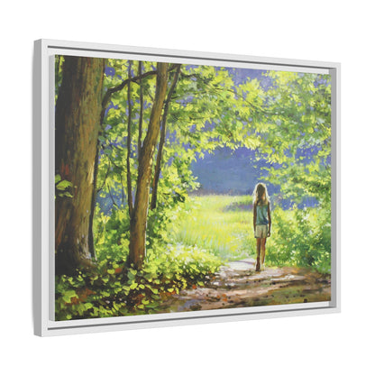 INTO THE LIGHT 11 – A captivating artwork featuring a luminous scene that evokes a sense of depth, movement, and serenity, framed in premium pinewood for timeless décor.