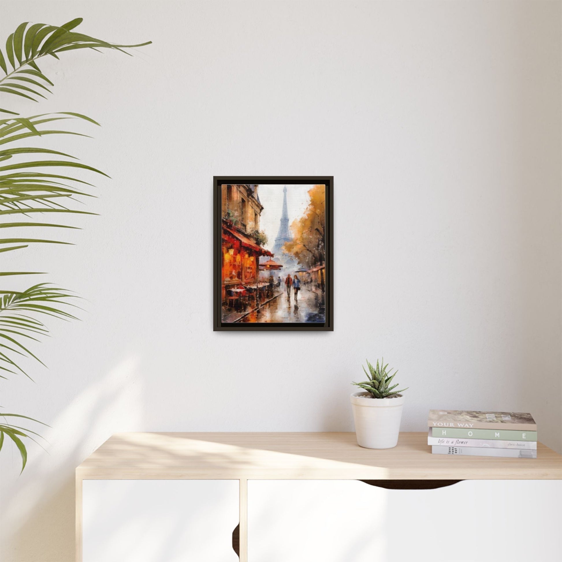 Eiffel Tower wall art featuring the iconic Paris landmark, printed on high-quality canvas to bring timeless beauty and elegance to your home décor.