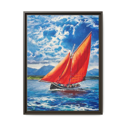 Single Galway Hooker – Premium Pinewood Art Frame for Timeless Décor