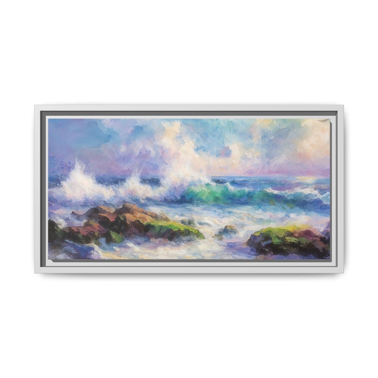 Achill Shoreline wcol wall art showcasing the stunning Irish coastal landscape, printed on high-quality canvas for a timeless and serene addition to your home décor.