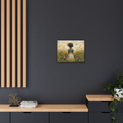 Young Girl In Flowers Wall Art - Graceful Portrait of Girl Surrounded by Flowers for Home Décor