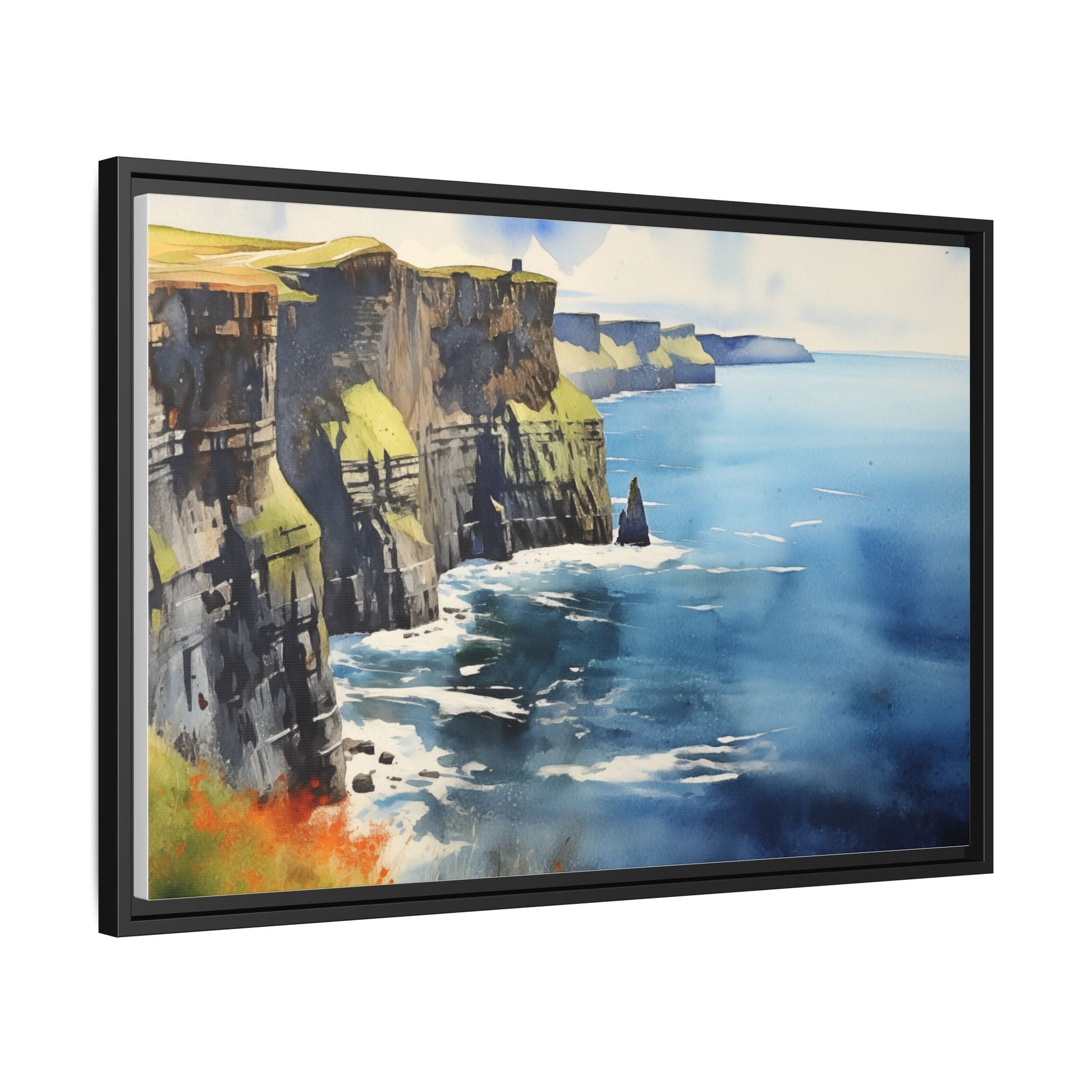 Cliffs of Moher Midday Sun - Beautiful Coastal Landscape Canvas Print