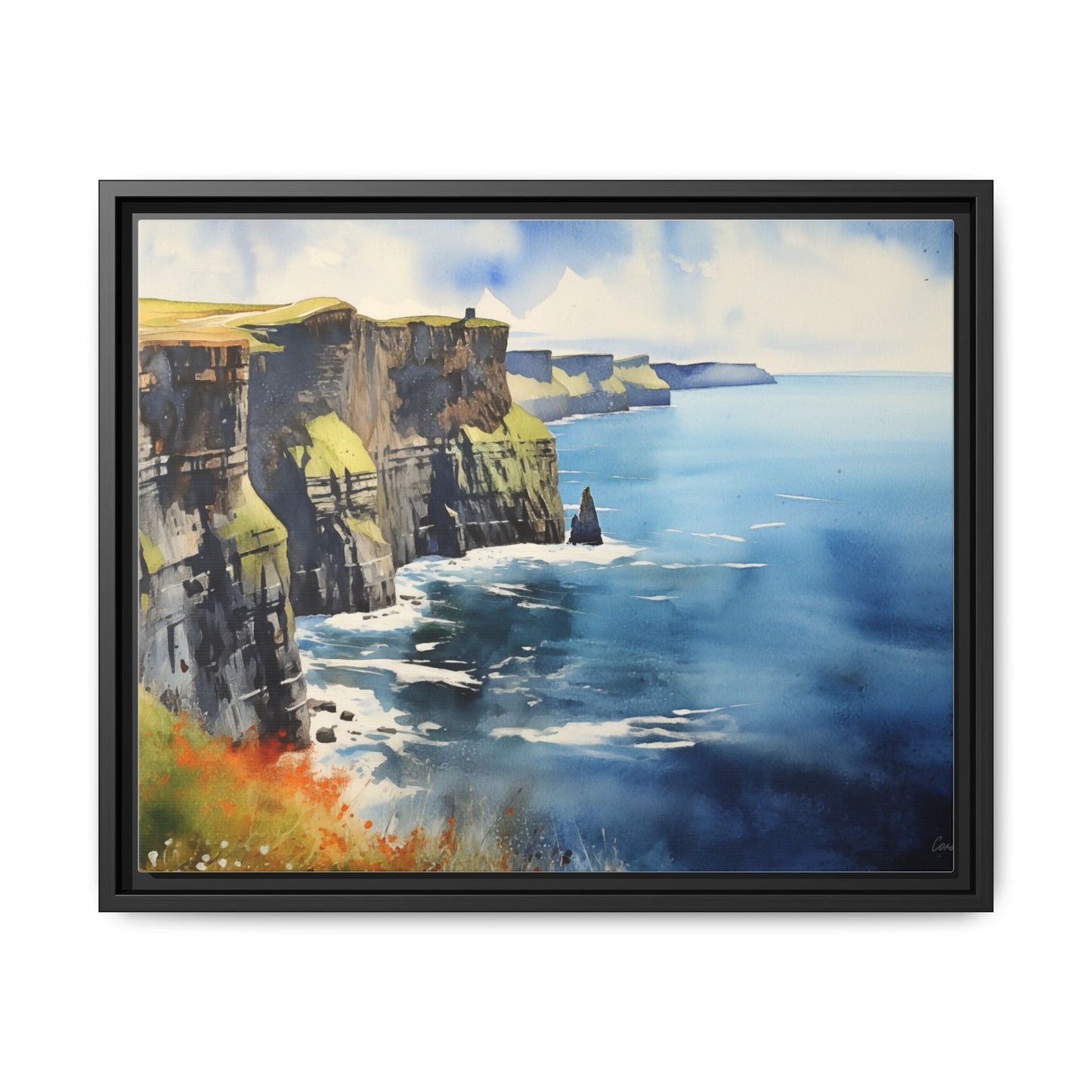 Cliffs of Moher Midday Sun - Beautiful Coastal Landscape Canvas Print