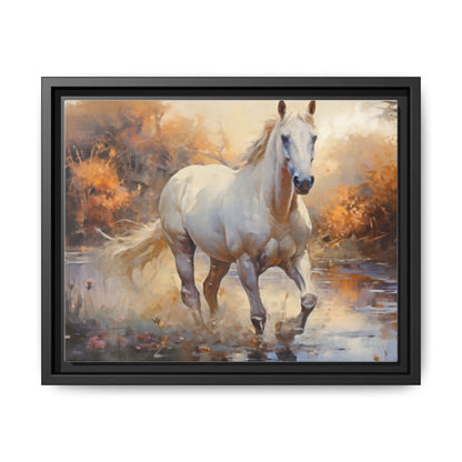 Arabian Horse – Elegant Pinewood Framed Wall Art for Timeless Décor