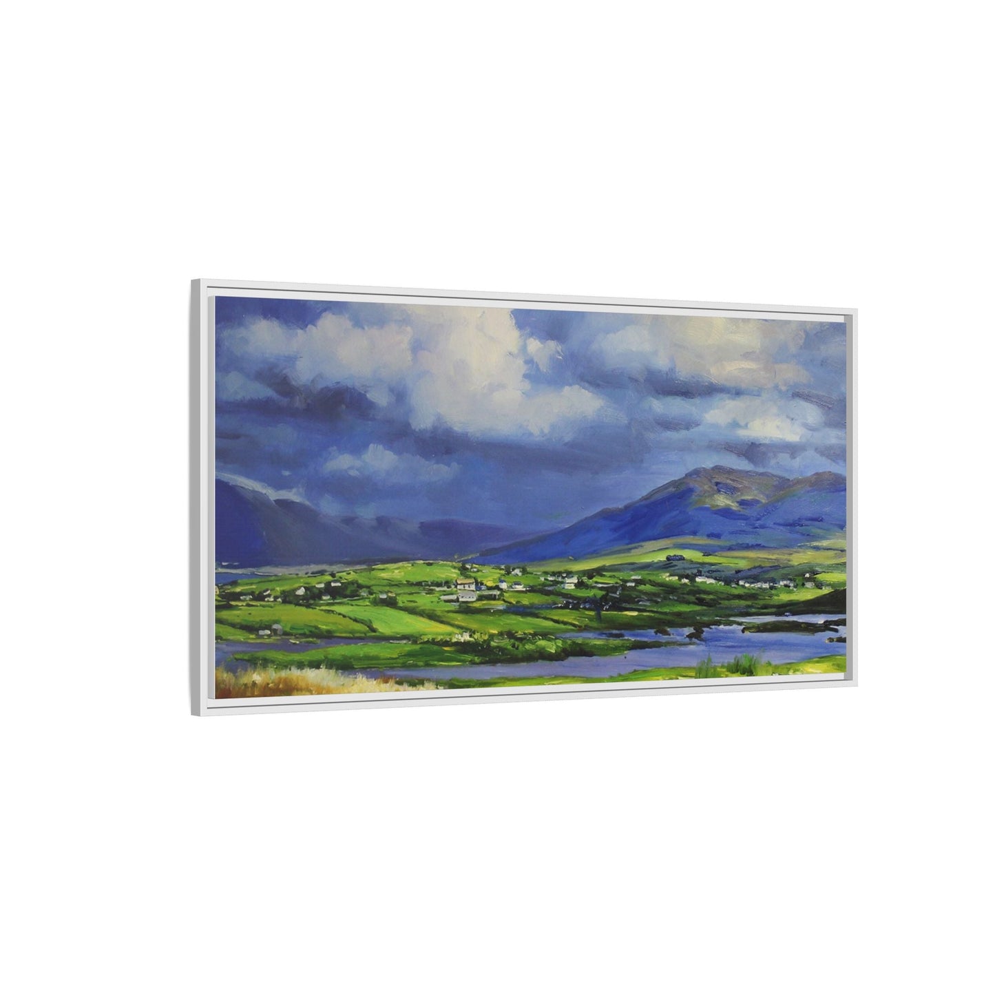 Connemara Fields - Stunning Irish landscape canvas print showcasing the serene beauty of Connemara's fields.